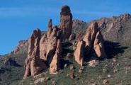 Giant Monolith Rock Formations in the Superstition Mountains.